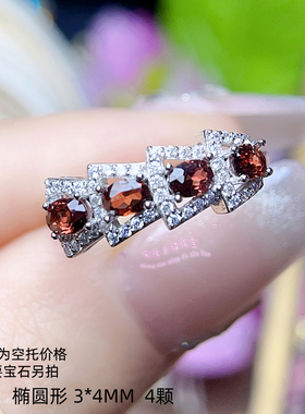 925银戒指空托圆形5MM