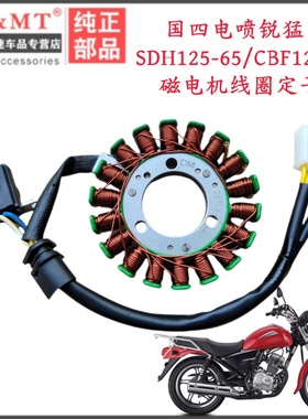 新大洲本田国4电喷锐猛四档机SDH125-65/CBF125T磁电机线圈定子
