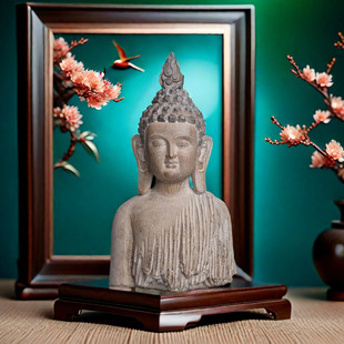 创意新中式站姿大佛像庭院装饰户外花园阳台布置客厅艺术玄关摆件