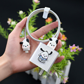 适用荣耀500pro 400数据线保护套power2华为mate60Pro手机缠绕绳