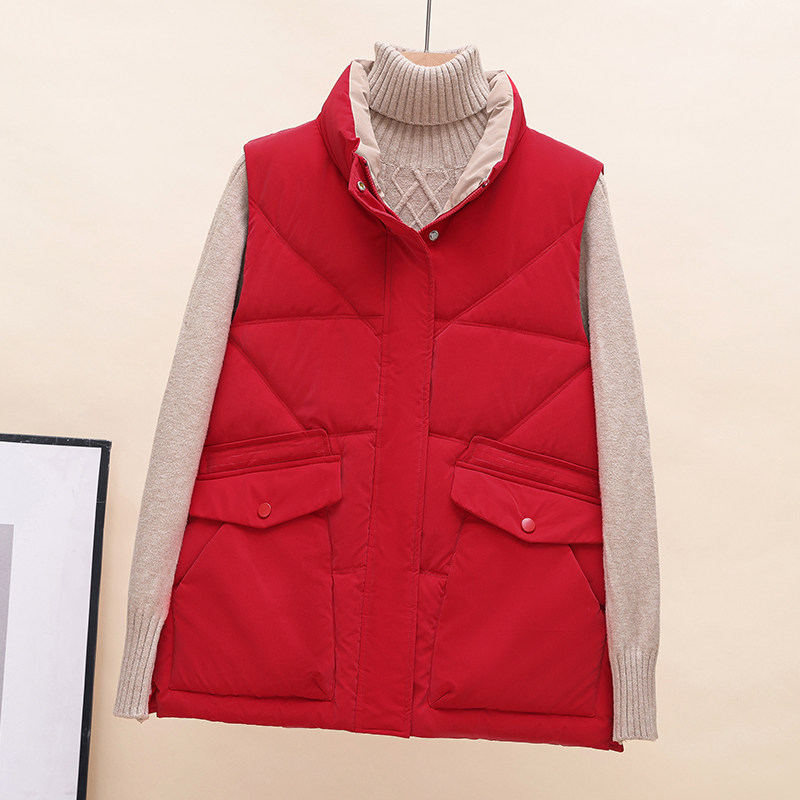 2025女装外穿羽绒棉马甲秋冬新款坎肩短款宽松小马夹百搭背心外套,女装/女士精品,马夹,淘宝优惠券,粉丝福利购,淘宝优惠卷