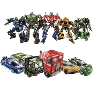 变形金刚擎天柱漂移准星探长大黄蜂电影博派5人套拆售汽车人玩具