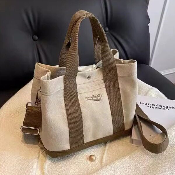 出口日韩法单外贸尾货意大利剪标清仓品牌女包包斜挎水桶包帆布包