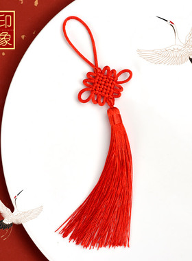 小号中国结挂饰6盘灯笼挂件 招财纳福春节喜庆红色门装饰礼盒吊坠