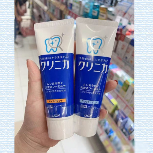 保税区 正品日本狮王CLINICA齿力佳酵素牙膏健齿温和清新薄荷130g
