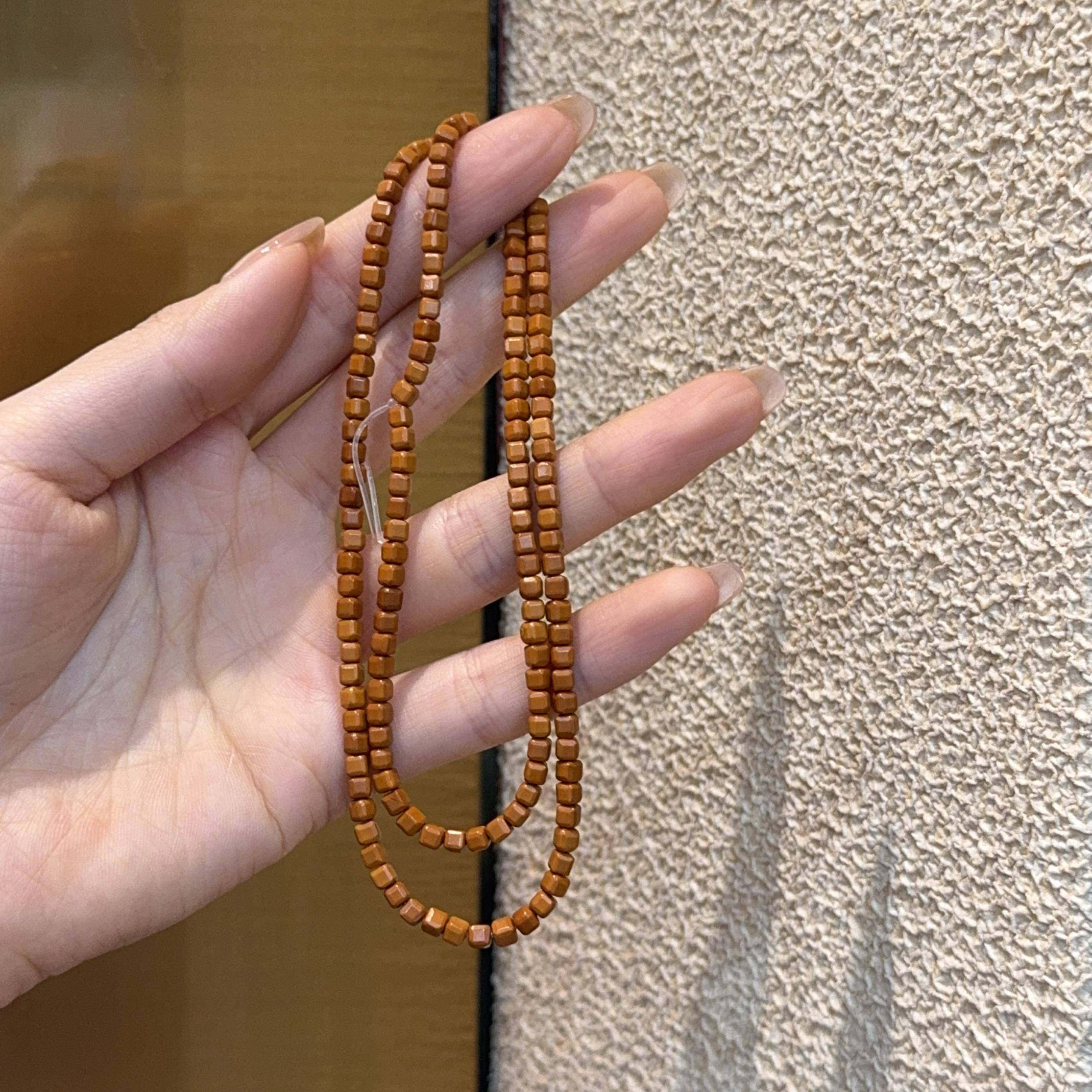 橄榄核核尖 八方来财4m左右手工编织手绳项链文玩佛珠手串配饰品