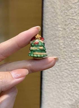 象牙果根付圣诞树diy配件手工编织手绳手链串珠挂件手串配饰品