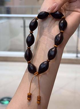 橄榄核素串手串天然紫橄榄核手链手把件复古文玩配饰男女款饰品