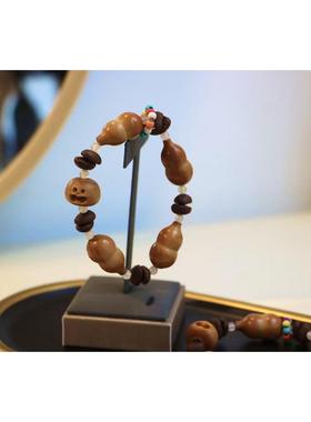 橄榄核葫芦单圈手链搭配咖啡豆手链文玩时尚配饰佛珠手串手链