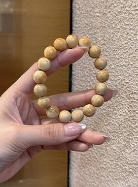 精品库克楼兰圆珠12毫米单圈手串文玩时尚饰品佛珠手串礼物