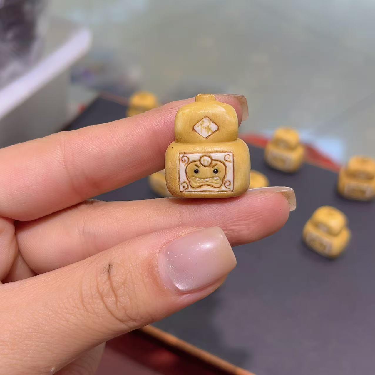 鹿角根付葫芦diy配件手工编织手绳项链文玩佛珠挂件手串配饰品