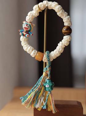 牛骨无相大肠搭配哆啦A梦琉璃星星金虎眼文玩手链配饰品百搭手串