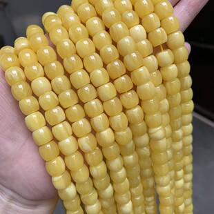 二代琥珀蜜蜡108佛珠 二代俄料鸡油黄男女款手链文玩佛珠