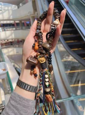 原创达拉干沉香手持搭配鹿角南瓜怪毛驴橄榄核骨沉香等配饰