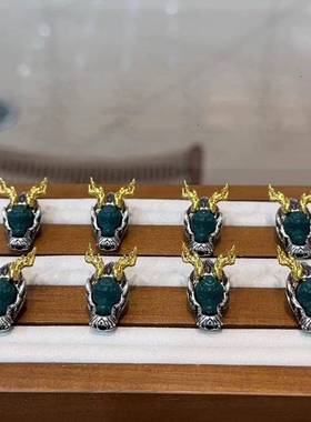 纯铜镶嵌科技松龙头三通配件手工DIY串珠编绳佛珠念珠随机发一个