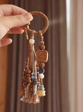 原创芭比檀百无禁忌包挂钥匙扣可爱时尚文玩流苏配饰车挂件