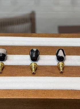 天珠玛瑙镶嵌纯铜三通配件手工DIY串珠编绳佛珠念珠手串随机发一