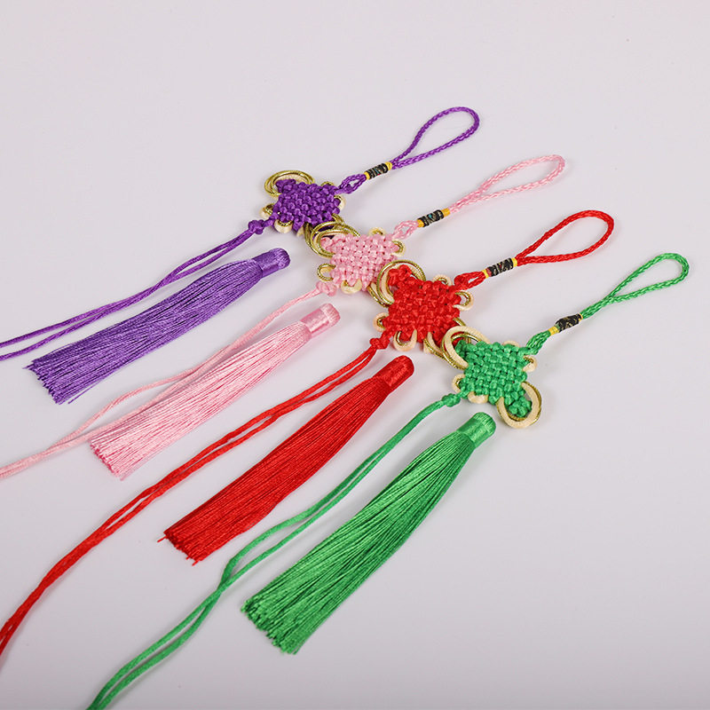 彩色中国结富贵结流苏挂件