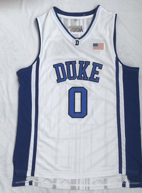 NCAA大学塔图姆0号黑色彩蓝色白色刺绣球衣复古篮球服潮流背心