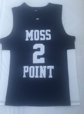 布克高中2号深蓝色刺绣球衣复古风格时尚潮流运动篮球服个性背心