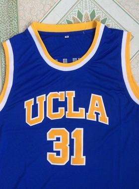 NCAA加州大学洛杉矶分校31号米勒 蓝色刺绣篮球服球衣