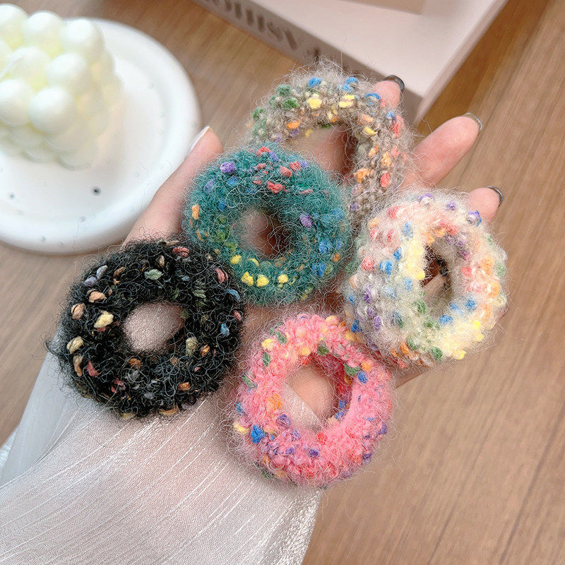 高弹力糖果色毛巾圈发饰