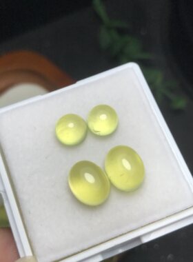 耳钉料！天然金葡萄石裸石戒面