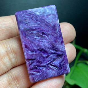 天然紫龙晶方牌无事牌吊坠裸石无孔玉化项链毛衣链打孔需备注