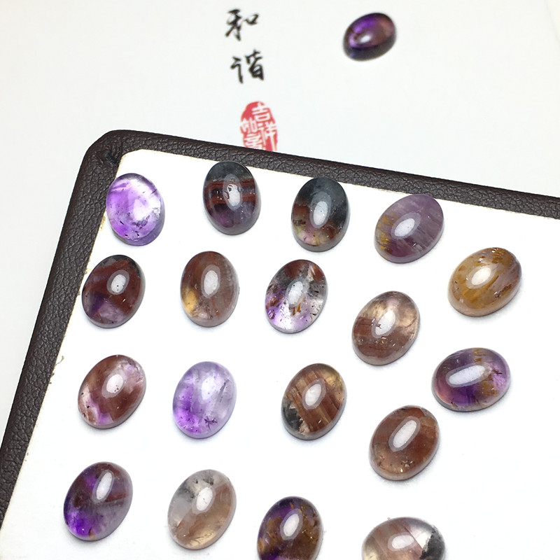 天然蛋面裸石极光戒指吊坠