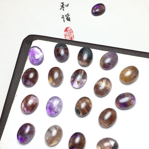 天然蛋面裸石极光戒指吊坠