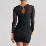 Сексуальный лонгслив, топ без лямок, нагрудная сумка, брендовое платье, юбка, в американском стиле, круглый воротник, с акцентом на бедрах, облегающий крой