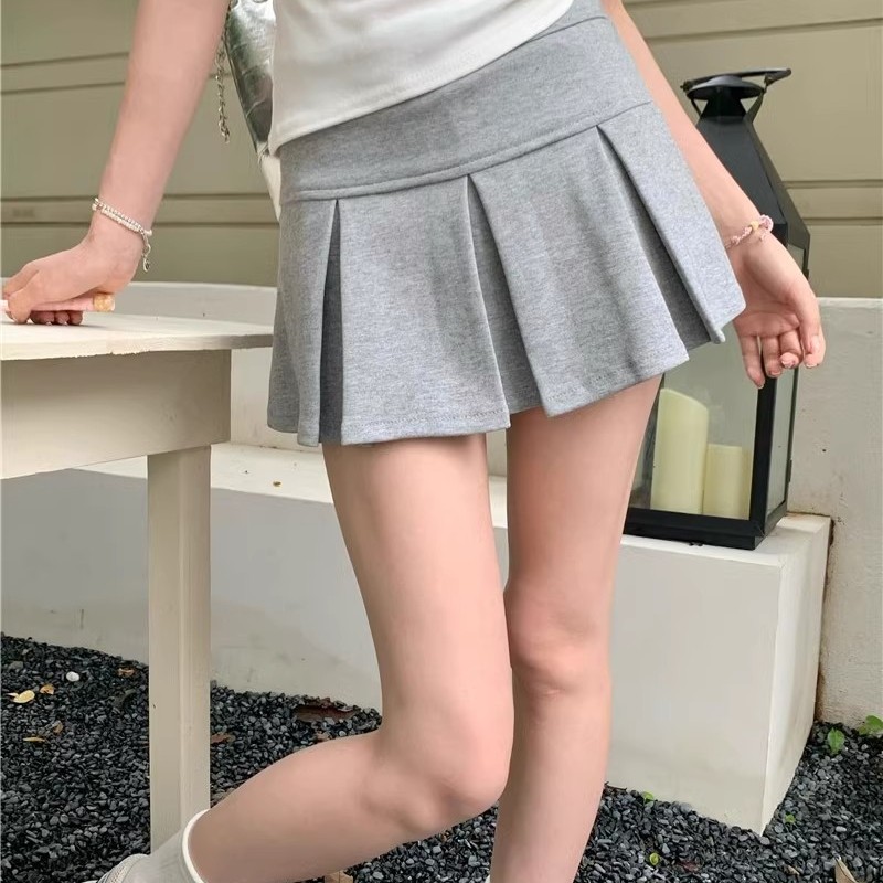 PPHOME自制~少女网球裙 A字百褶短裙夏季卫裙中腰防走光半身裙女