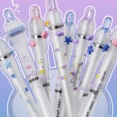 东米669减压减负转转笔按动中性笔速干CS双珠刷题黑笔学生考试笔