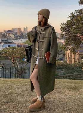 已现货 50羊毛-牛角扣夹棉大衣2B110-3521-P230-K338