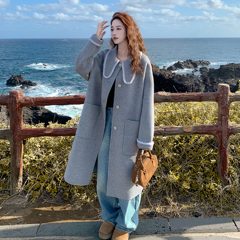 新款首发 已现货 2B110-3726-P295-K458 可可爱爱灰色兔耳朵大衣