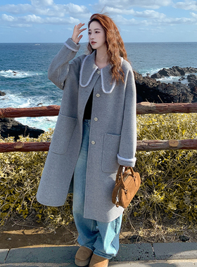 新款首发 已现货 2B110-3726-P295-K458 可可爱爱灰色兔耳朵大衣