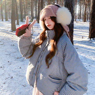 3763 P265 K418 新款 蓝色格子羽绒 2B110 胖胖 50绒 首发