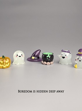 无聊了！陪她看会发光的小幽灵夜光摆件解压小装饰送她万圣节礼物