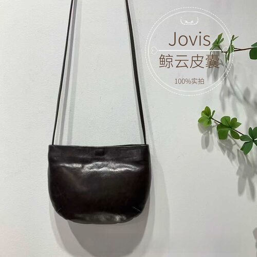植鞣牛皮斜跨包简约头层牛皮女包