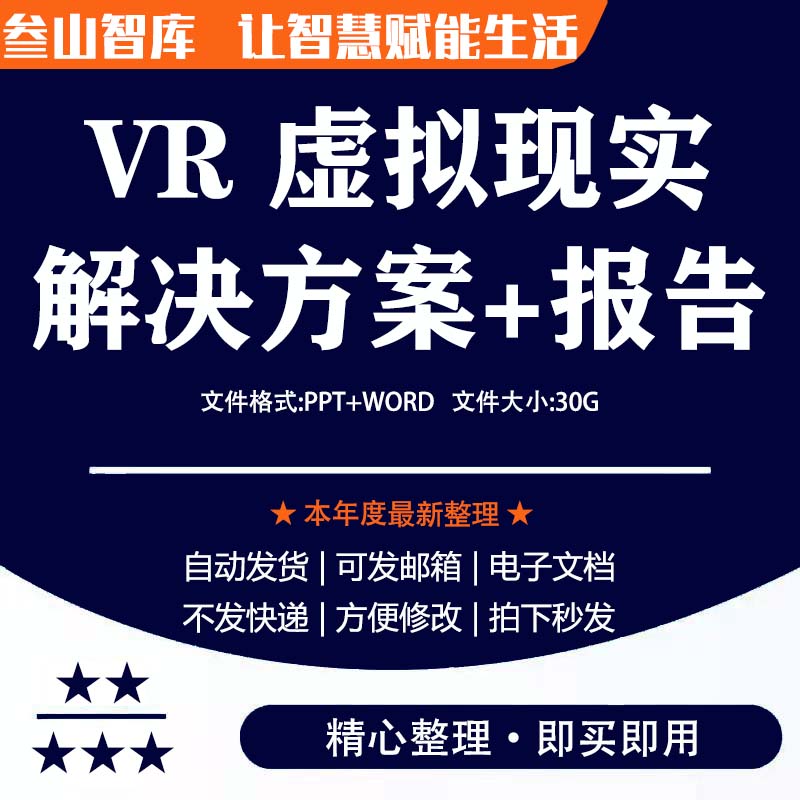vr学习资料 AR虚拟现实解决方案全景图智能化规划报告白皮书ppt