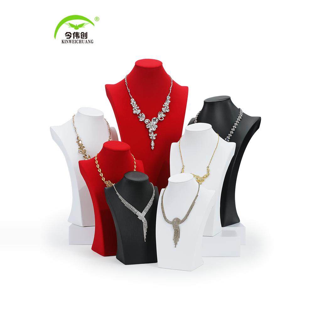 轻奢项链展示架脖子人像模特托架首饰柜台橱窗陈列收纳架珠宝道具