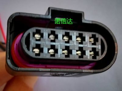 大众带线14CM奥迪普通大灯插头后尾灯插头进口10极 1J0 973 735
