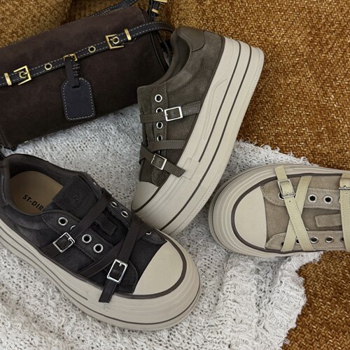 ST·DIROYAL2026秋季新款厚底增高女款休闲运动鞋百搭时尚板鞋潮