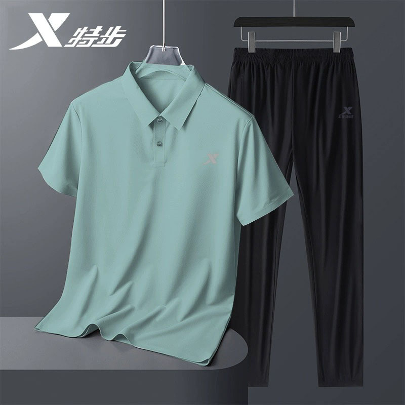 XTEP/特步男短袖长裤运动套装