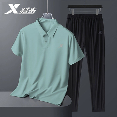 XTEP/特步男短袖长裤运动套装
