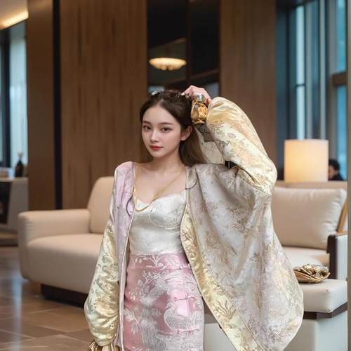 拼接刺绣上衣外套精灵新中式国风