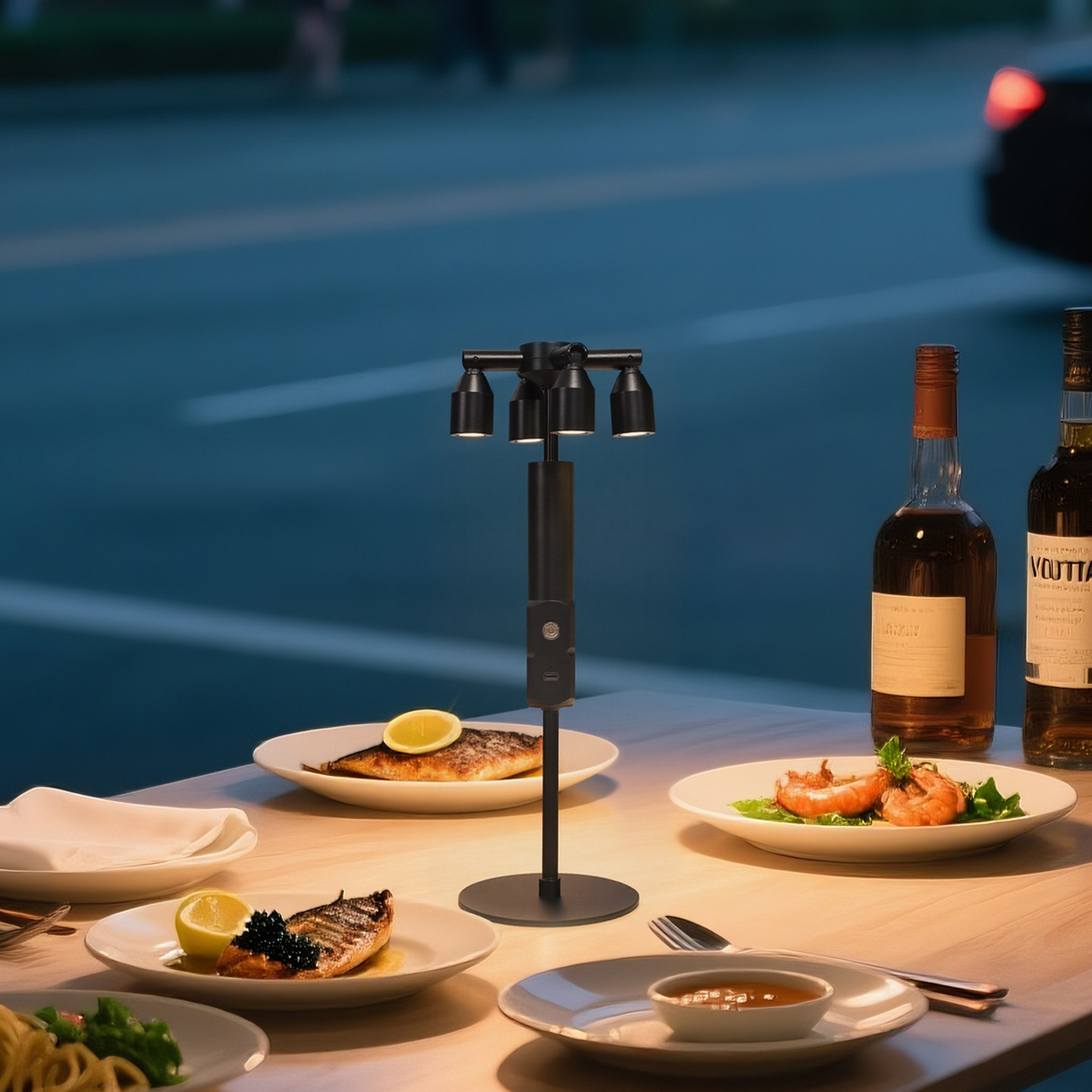 led充电高杆射灯装饰酒吧台灯创意金属清吧氛围灯桌面酒吧桌灯