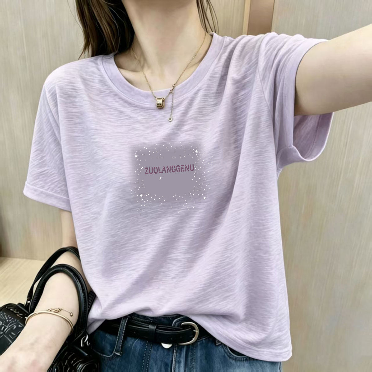 夏季简约短袖透气显瘦T恤女