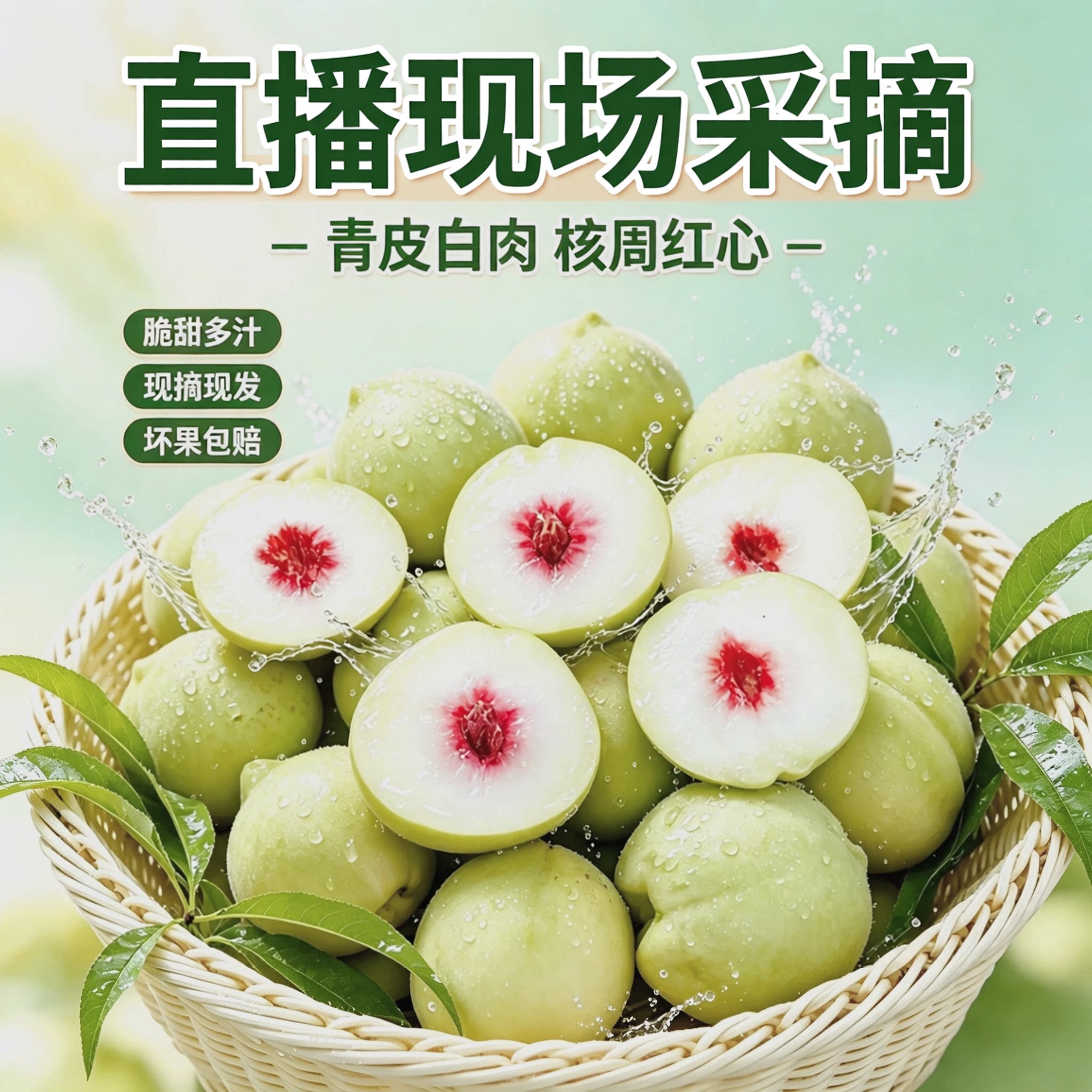 秭归高山红心脆蜜桃硬脆爆汁