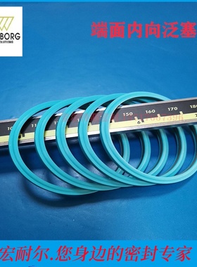 端部泛塞封BT05进口蓝绿色四氟密封圈/DVE端面内向弹簧蓄能圈132